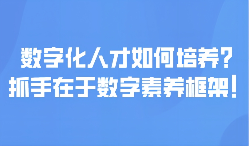 觀點 | 數(shù)字化人才如何培養(yǎng)？抓手在于數(shù)字素養(yǎng)框架！